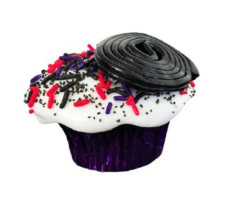 idee per feste di compleanno - Cupcake con liquirizia Haribo